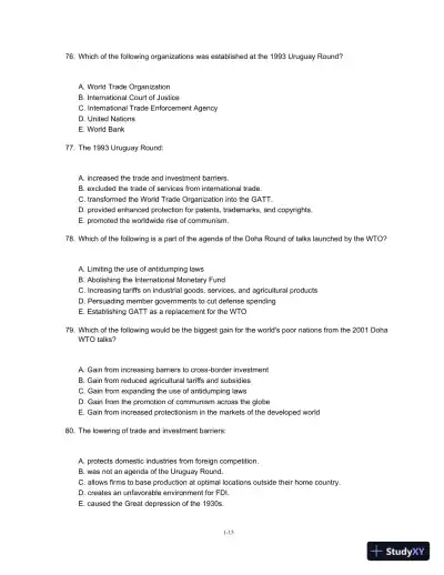 Test Bank For Global Business Today, 8th Edition - Page 16 preview image