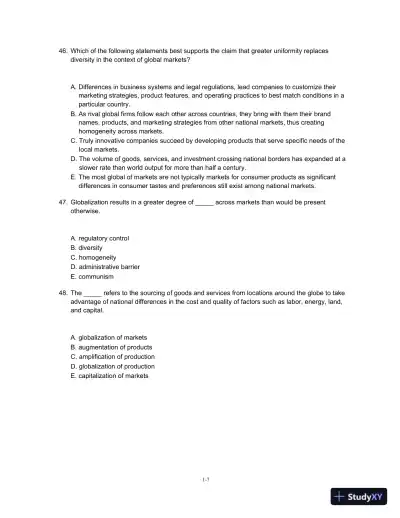 Test Bank For Global Business Today, 8th Edition - Page 8 preview image