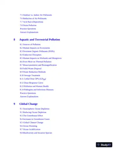 AP Environmental Science Premium, 2022-2023: 5 Practice Tests + Comprehensive Review (2022-2023) - Page 11 preview image