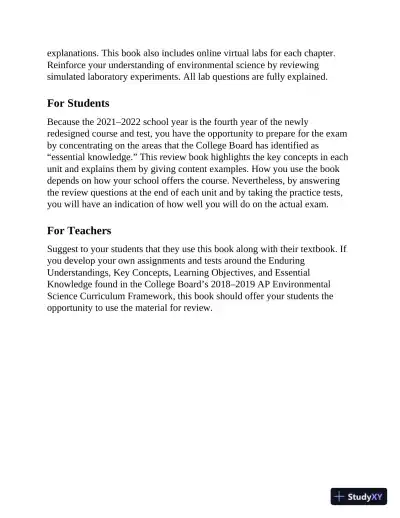 AP Environmental Science Premium, 2022-2023: 5 Practice Tests + Comprehensive Review (2022-2023) - Page 14 preview image