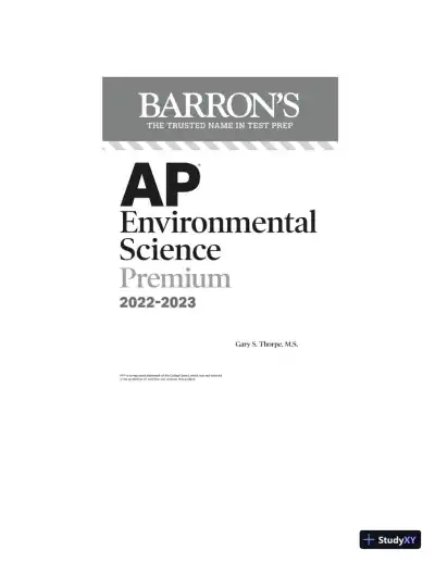 AP Environmental Science Premium, 2022-2023: 5 Practice Tests + Comprehensive Review (2022-2023) - Page 3 preview image