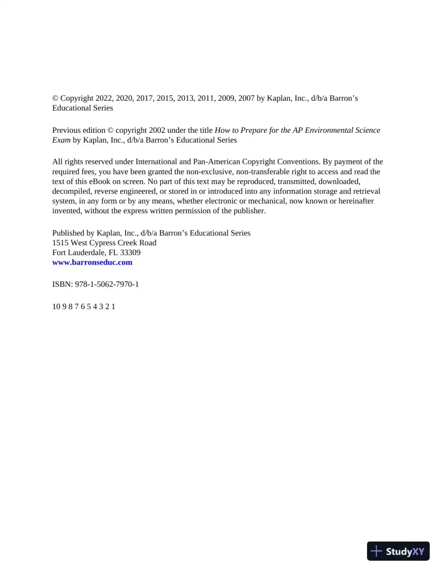 AP Environmental Science Premium, 2022-2023: 5 Practice Tests + Comprehensive Review (2022-2023), page 5