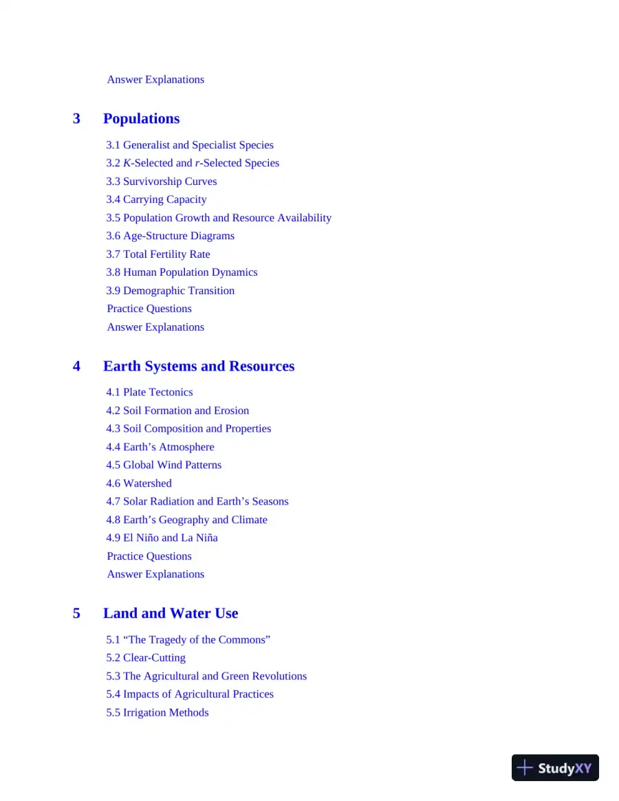 AP Environmental Science Premium, 2022-2023: 5 Practice Tests + Comprehensive Review (2022-2023), page 9