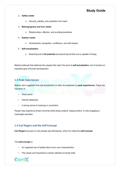 Psychology - Psychology Personality - Page 2 preview image