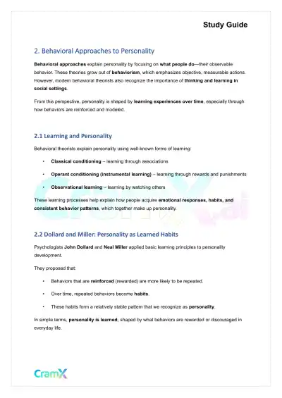 Psychology - Psychology Personality - Page 4 preview image
