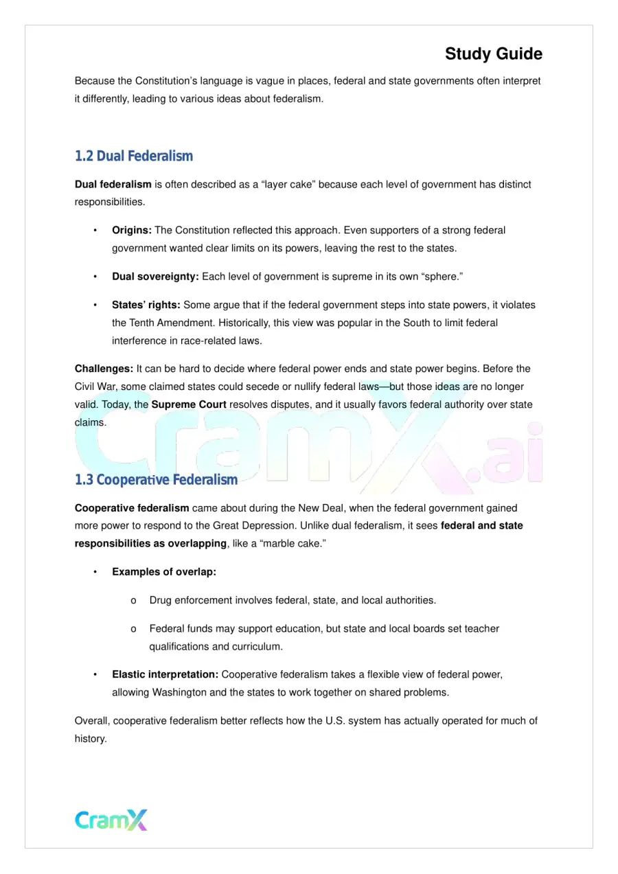 American Government - Federalism, page 2