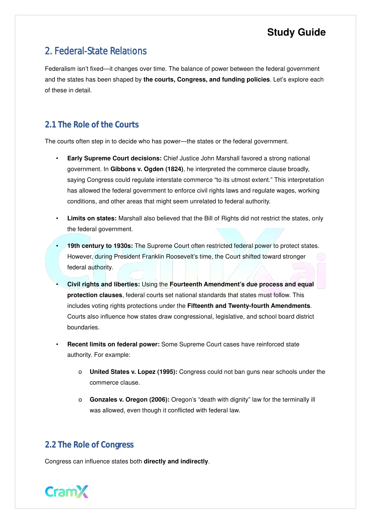 American Government - Federalism - Page 3 preview image