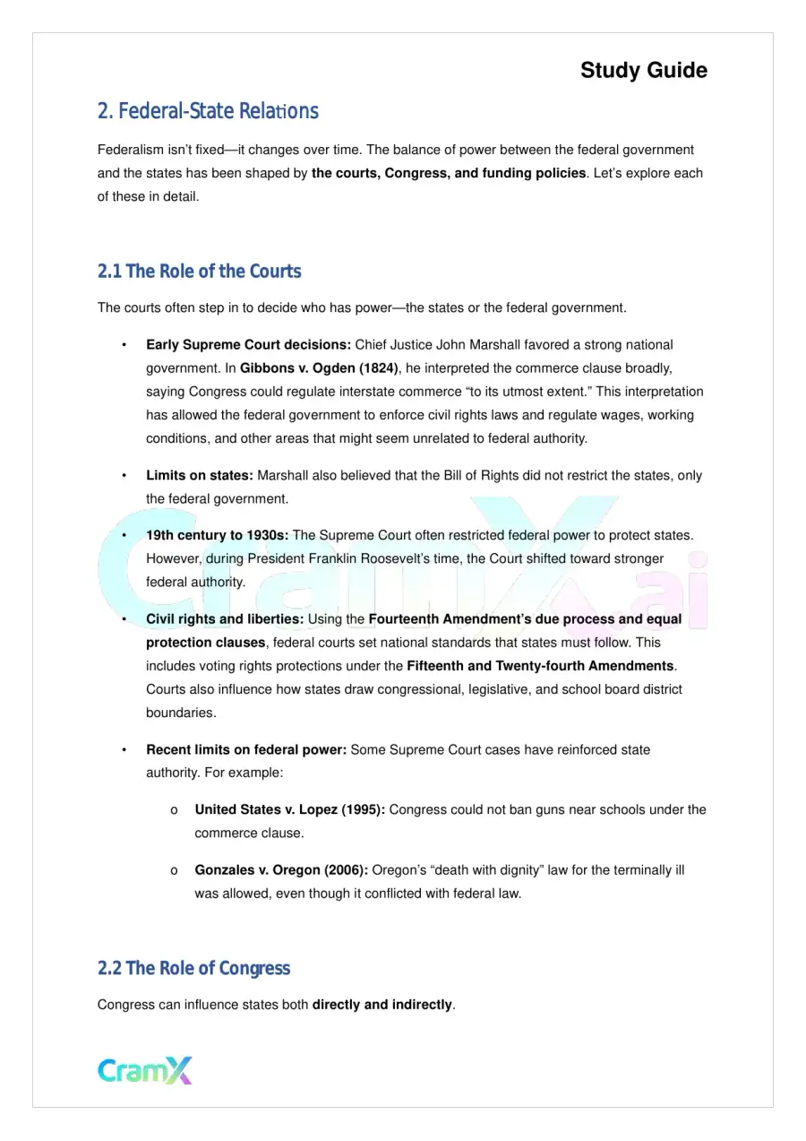 American Government - Federalism, page 3