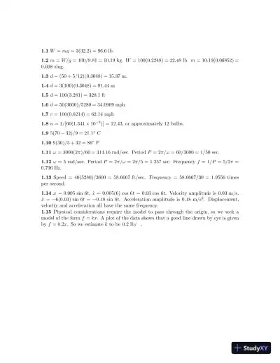 Solution Manual For System Dynamics, 3rd Edition - Page 3 preview image