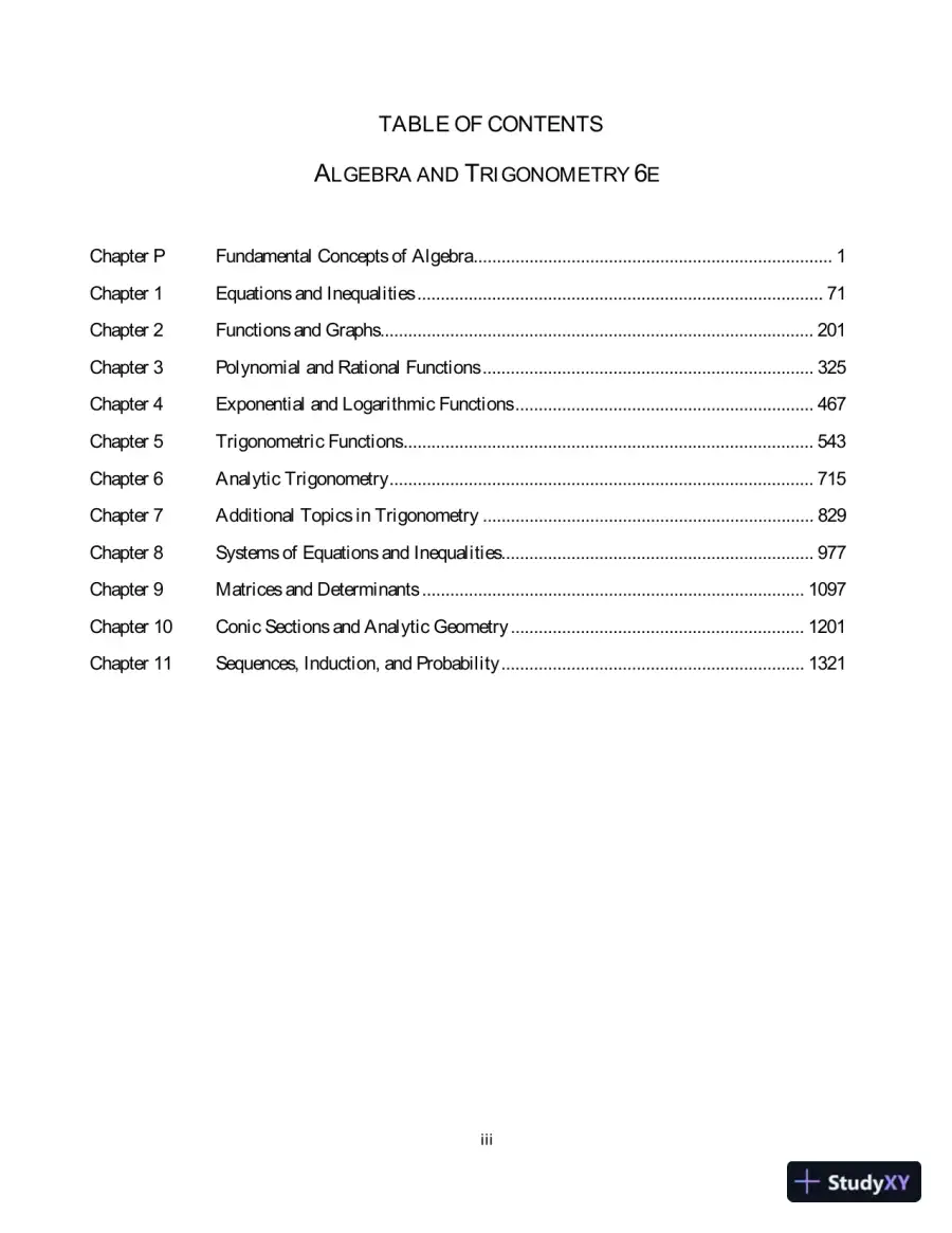 Solution Manual for Algebra and Trigonometry, 6th Edition, page 3