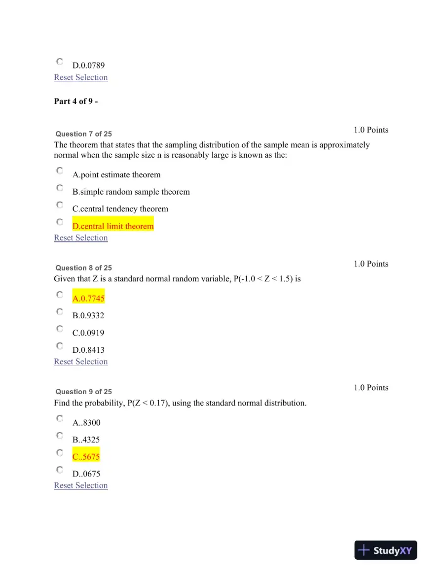 Probability and Statistics Assignment, page 4