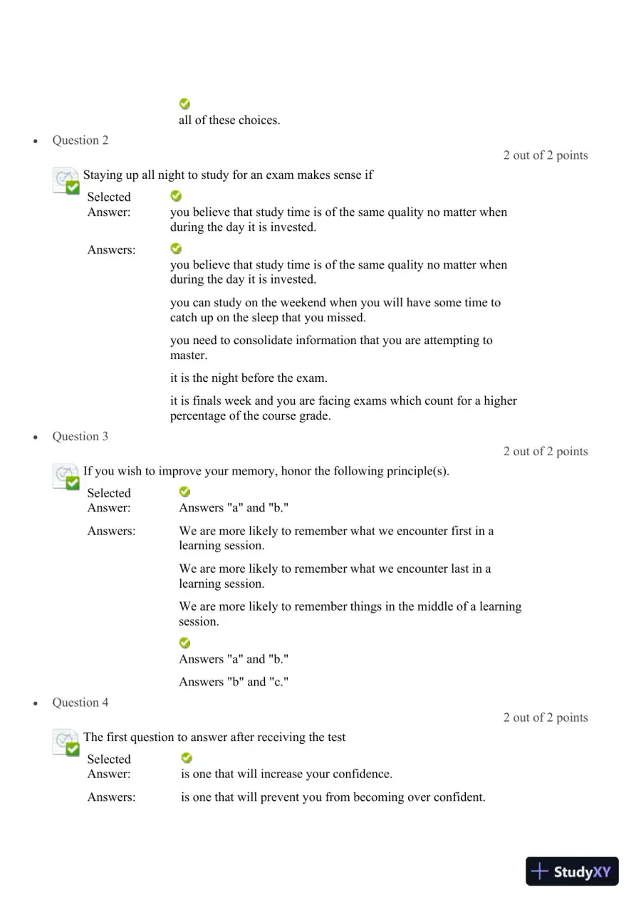 Liberty University CLST 100 Quiz 3 Complete Solutions Correct Answers Key, page 3
