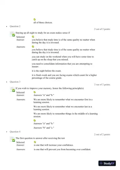 Liberty University CLST 100 Quiz 3 Complete Solutions Correct Answers Key - Page 3 preview image