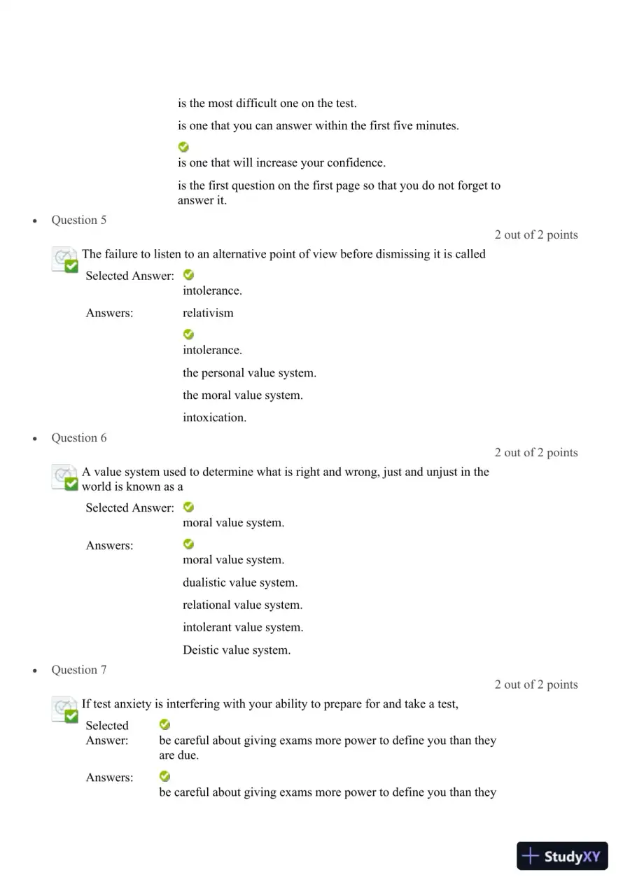 Liberty University CLST 100 Quiz 3 Complete Solutions Correct Answers Key, page 4