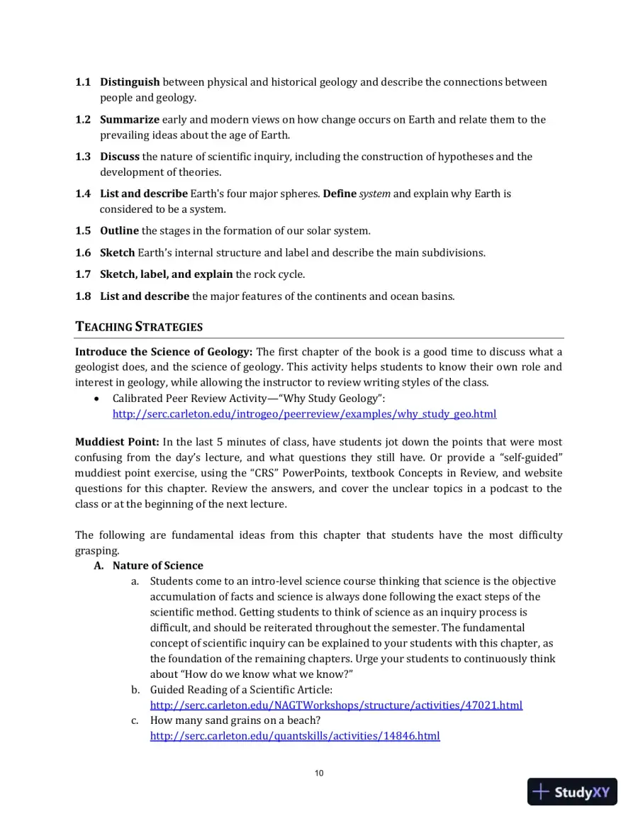 Solution Manual for Earth: An Introduction to Physical Geology, 12th Edition, page 11