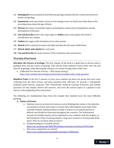 Solution Manual for Earth: An Introduction to Physical Geology, 12th Edition - Page 11 preview image