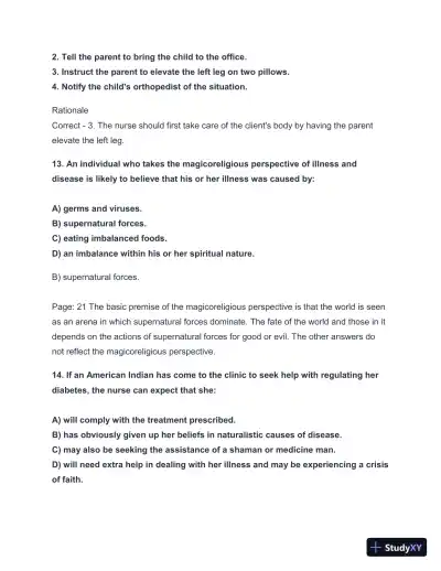 2024-2025 HESI A2 Critical Thinking with Answers (124 Solved Questions) - Page 14 preview image