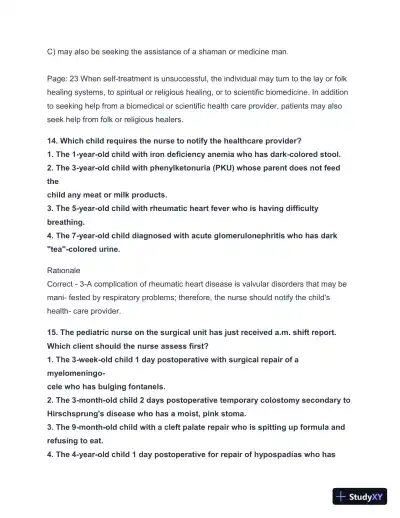 2024-2025 HESI A2 Critical Thinking with Answers (124 Solved Questions) - Page 15 preview image