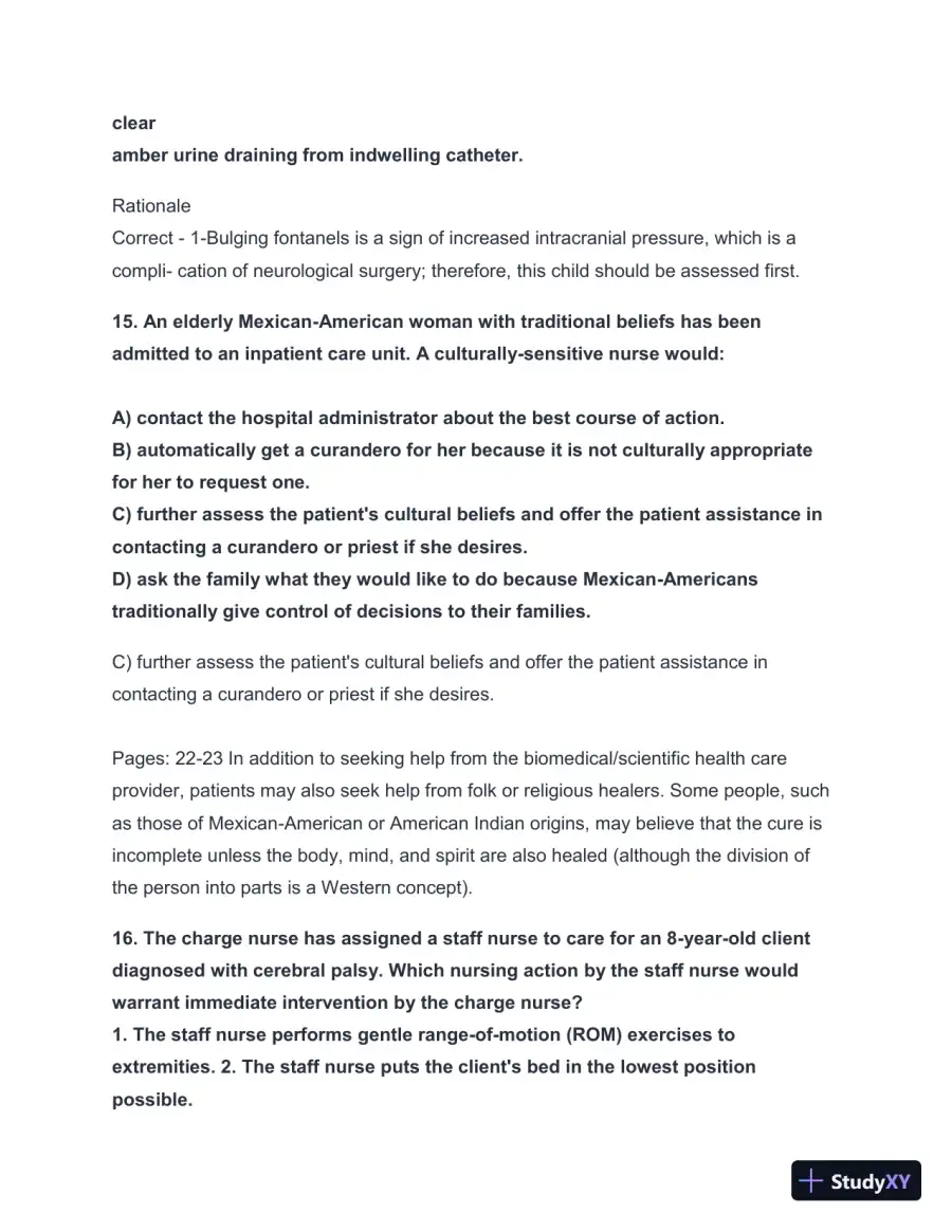 2024-2025 HESI A2 Critical Thinking with Answers (124 Solved Questions), page 16