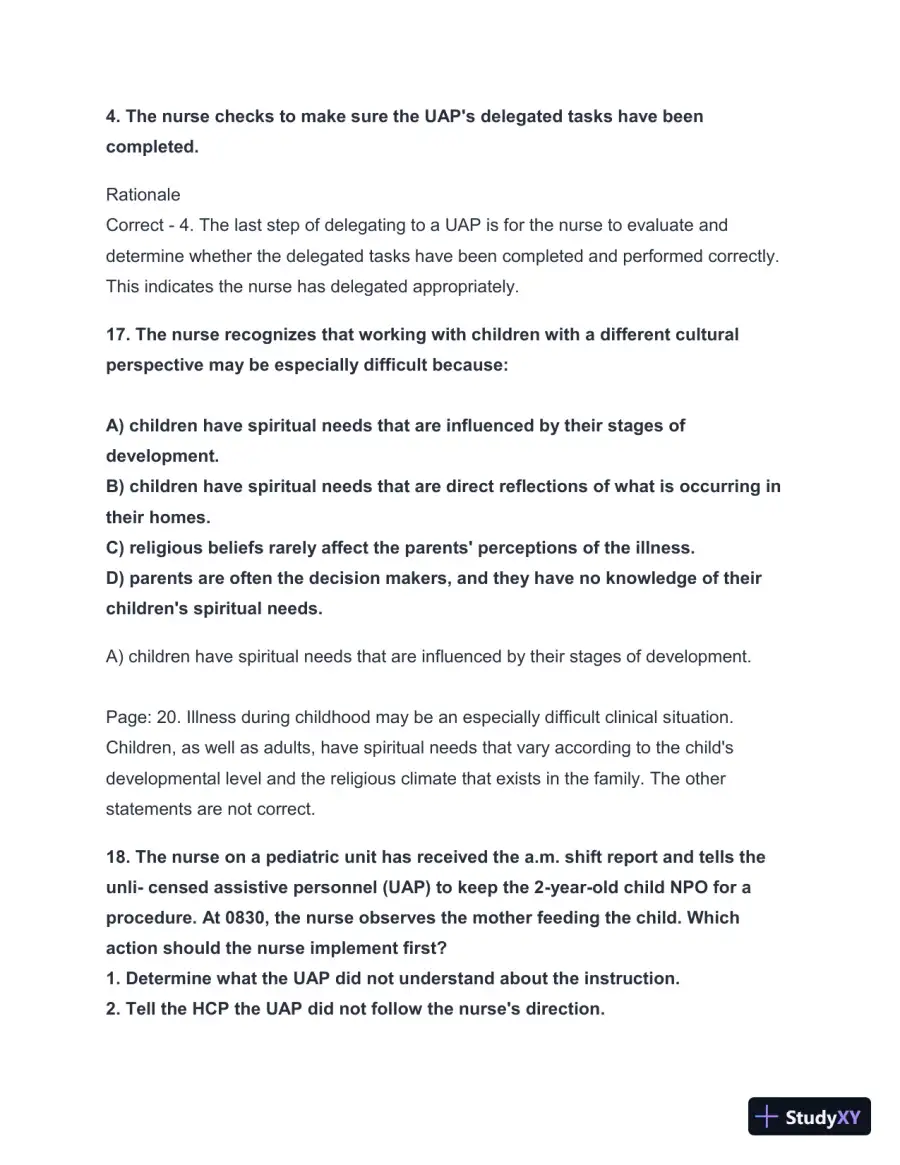 2024-2025 HESI A2 Critical Thinking with Answers (124 Solved Questions), page 18