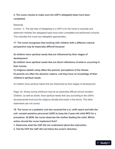 2024-2025 HESI A2 Critical Thinking with Answers (124 Solved Questions) - Page 18 preview image