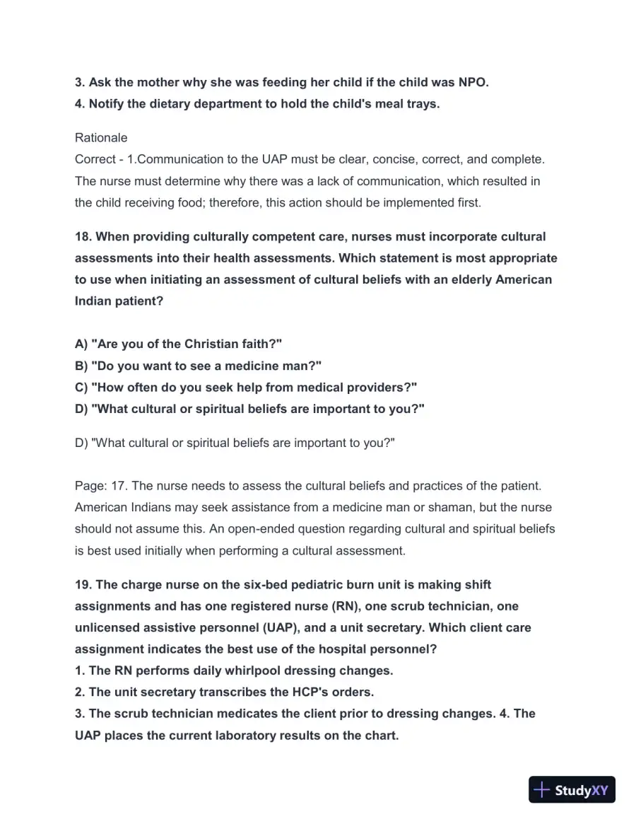 2024-2025 HESI A2 Critical Thinking with Answers (124 Solved Questions), page 19