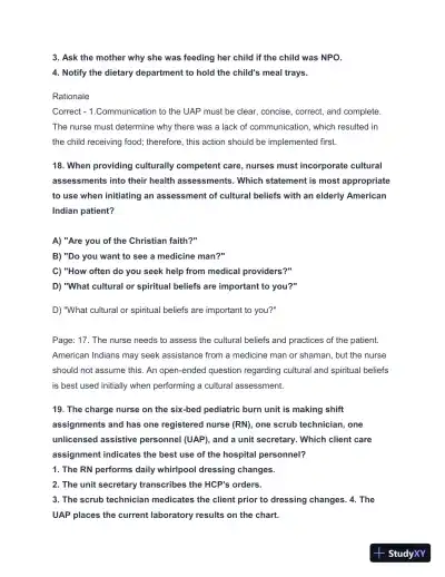 2024-2025 HESI A2 Critical Thinking with Answers (124 Solved Questions) - Page 19 preview image