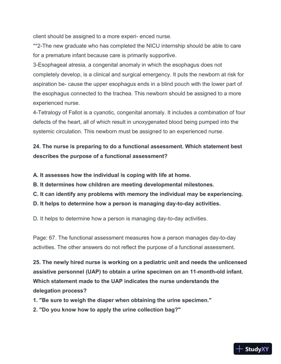 2024-2025 HESI A2 Critical Thinking with Answers (124 Solved Questions), page 25