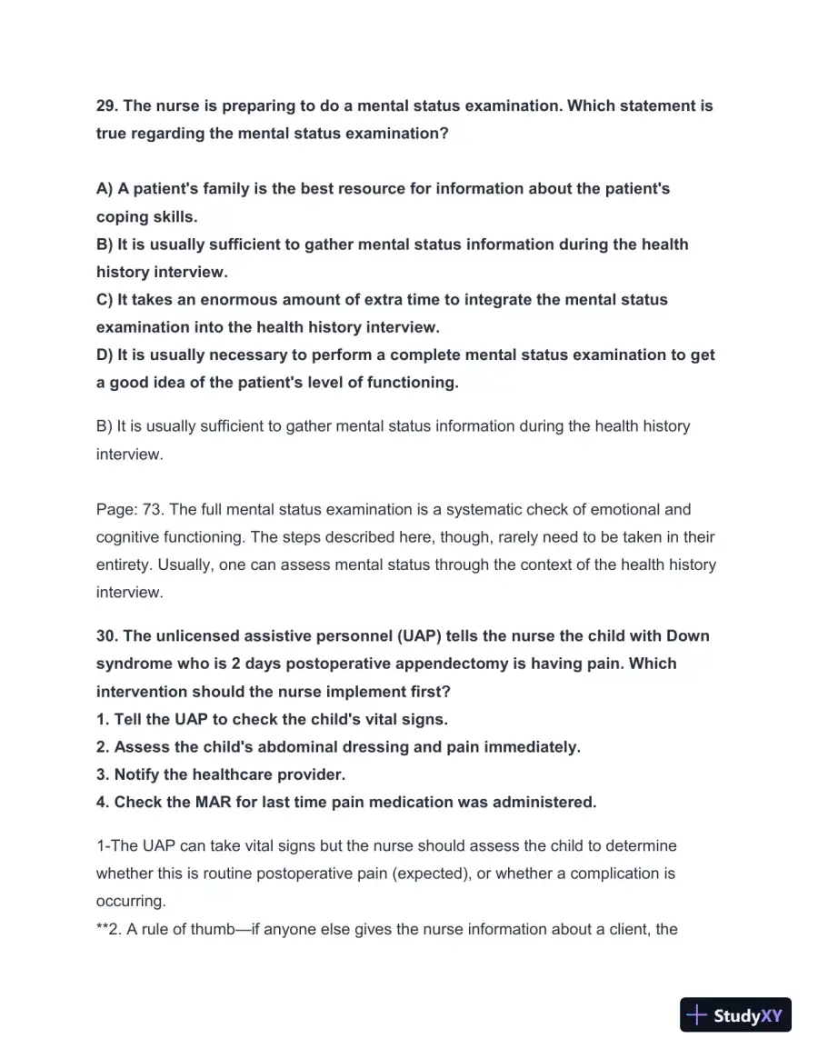 2024-2025 HESI A2 Critical Thinking with Answers (124 Solved Questions), page 31