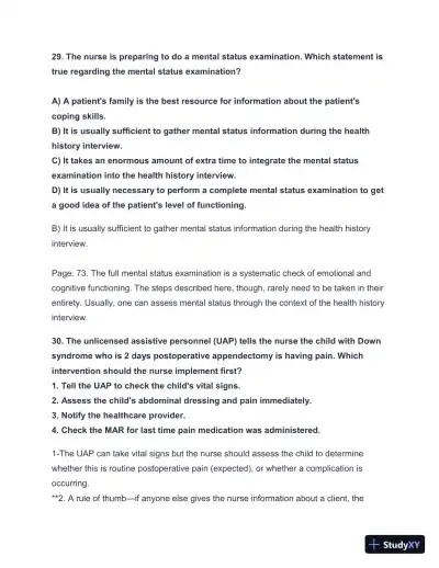 2024-2025 HESI A2 Critical Thinking with Answers (124 Solved Questions) - Page 31 preview image