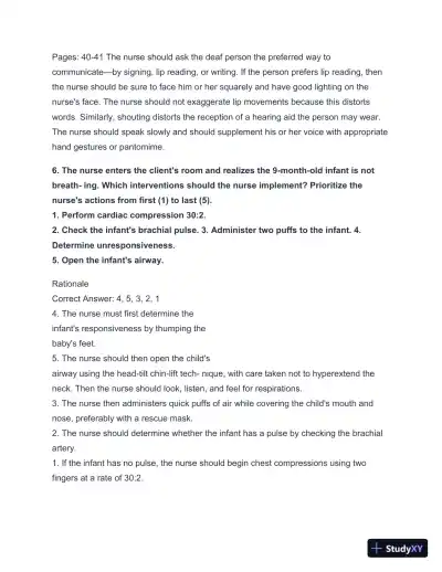 2024-2025 HESI A2 Critical Thinking with Answers (124 Solved Questions) - Page 7 preview image