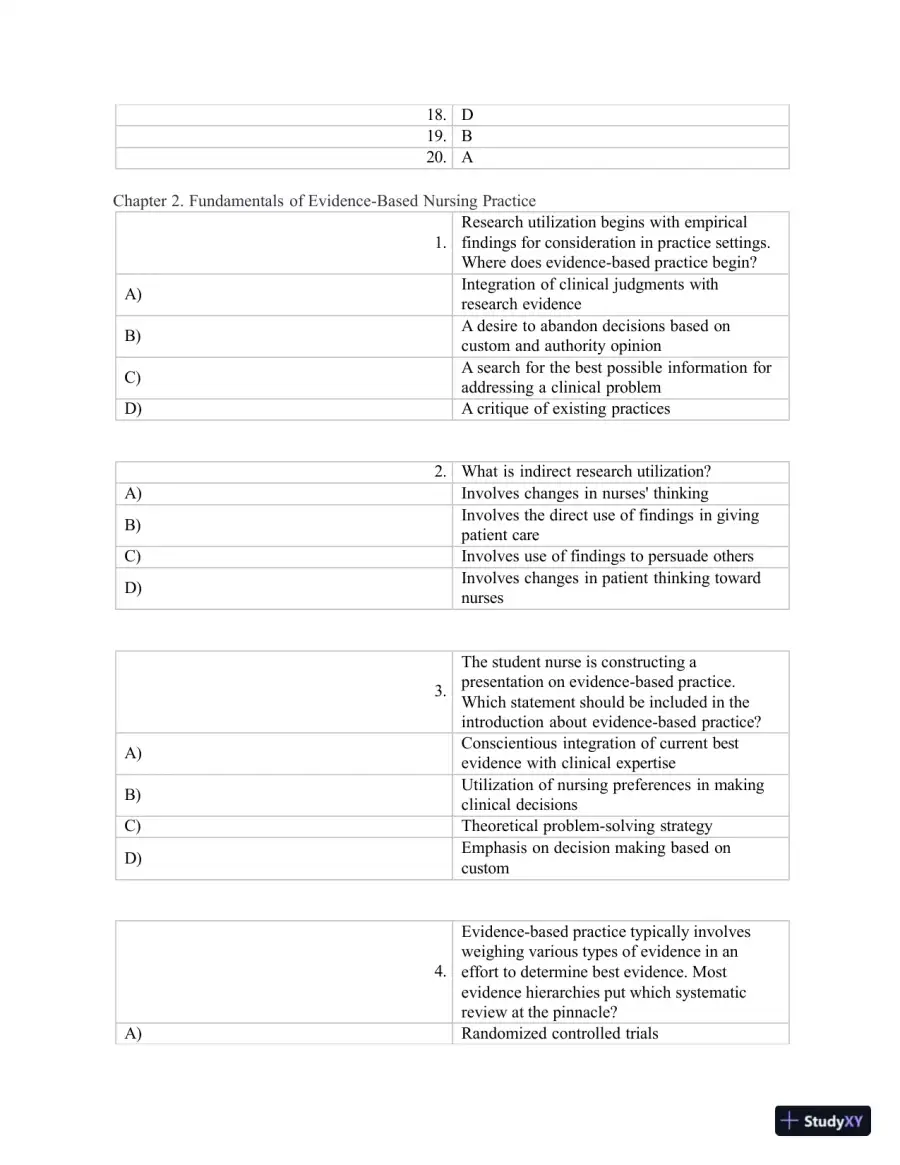 Test Bank for Polit & Beck Canadian Essentials of Nursing Research, 4th Edition (Chapters 1-18), page 10
