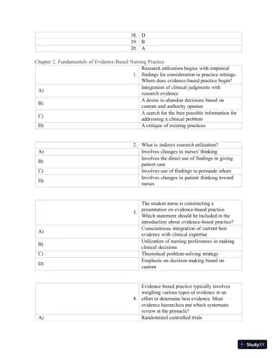 Test Bank for Polit & Beck Canadian Essentials of Nursing Research, 4th Edition (Chapters 1-18) - Page 10 preview image