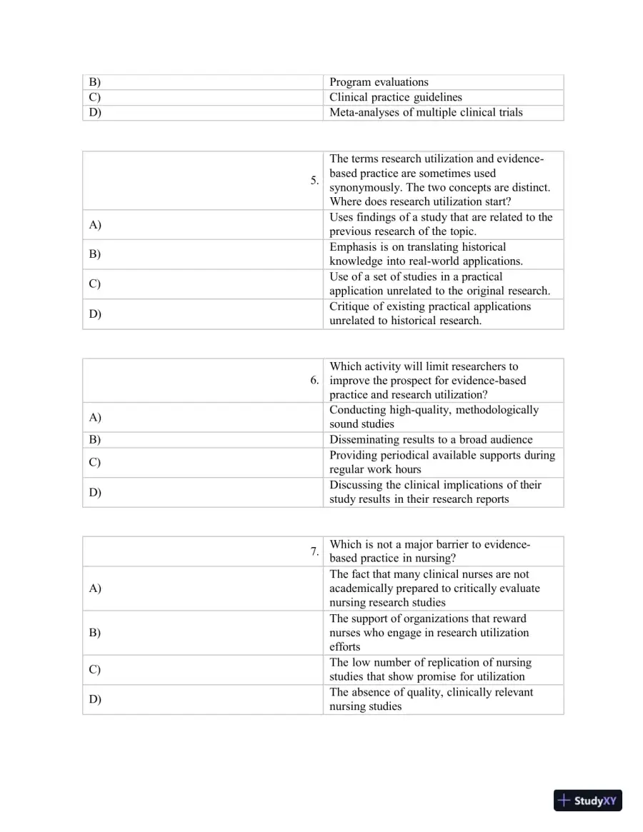 Test Bank for Polit & Beck Canadian Essentials of Nursing Research, 4th Edition (Chapters 1-18), page 11