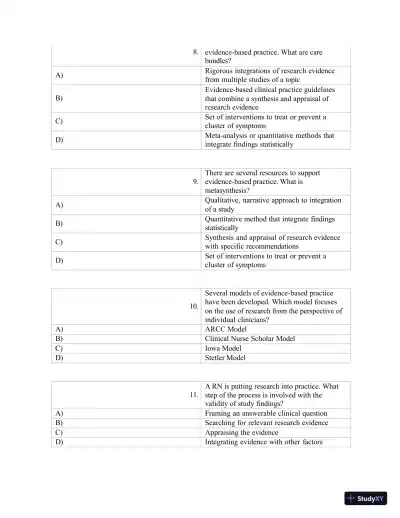 Test Bank for Polit & Beck Canadian Essentials of Nursing Research, 4th Edition (Chapters 1-18) - Page 12 preview image