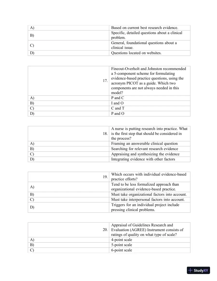 Test Bank for Polit & Beck Canadian Essentials of Nursing Research, 4th Edition (Chapters 1-18), page 14