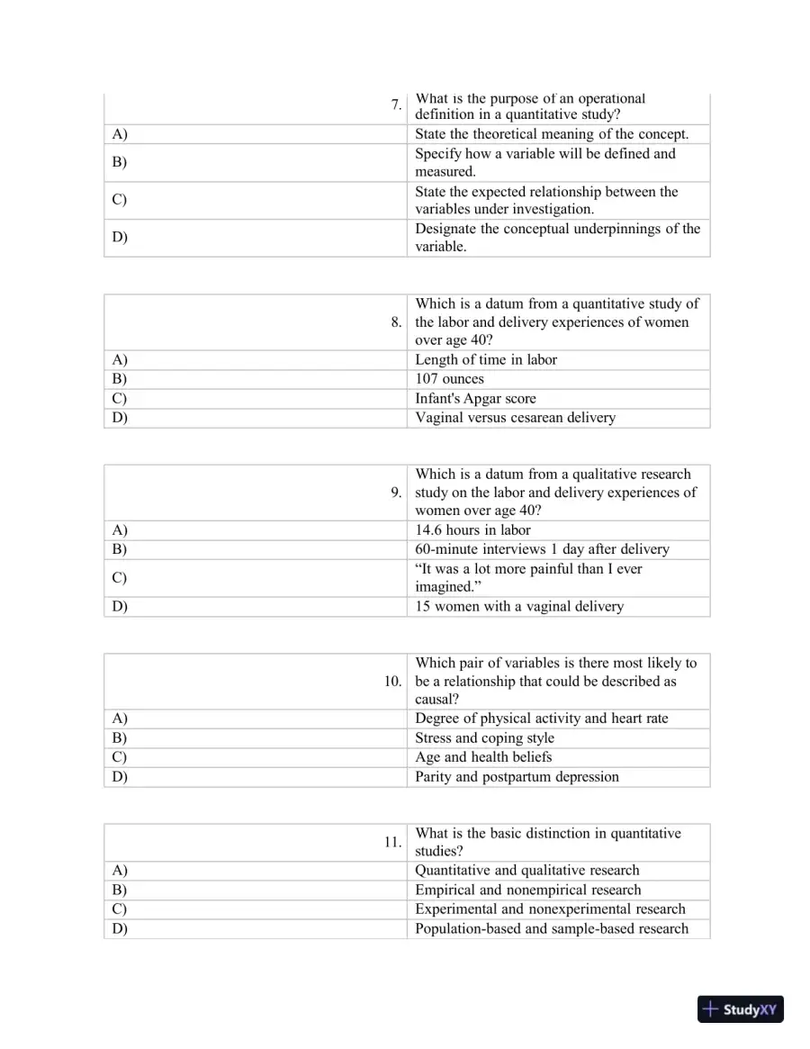 Test Bank for Polit & Beck Canadian Essentials of Nursing Research, 4th Edition (Chapters 1-18), page 17