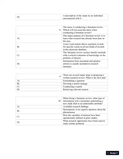 Test Bank for Polit & Beck Canadian Essentials of Nursing Research, 4th Edition (Chapters 1-18) - Page 22 preview image