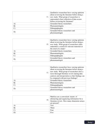 Test Bank for Polit & Beck Canadian Essentials of Nursing Research, 4th Edition (Chapters 1-18) - Page 23 preview image