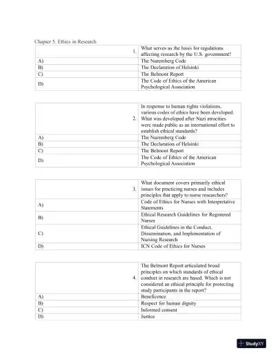 Test Bank for Polit & Beck Canadian Essentials of Nursing Research, 4th Edition (Chapters 1-18) - Page 26 preview image