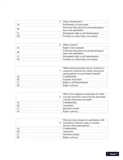 Test Bank for Polit & Beck Canadian Essentials of Nursing Research, 4th Edition (Chapters 1-18) - Page 27 preview image