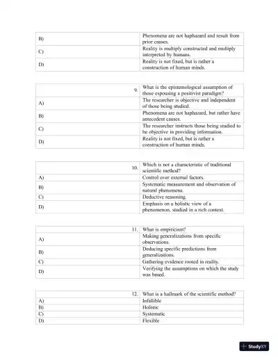 Test Bank for Polit & Beck Canadian Essentials of Nursing Research, 4th Edition (Chapters 1-18) - Page 6 preview image