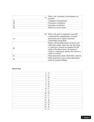 Test Bank for Polit & Beck Canadian Essentials of Nursing Research, 4th Edition (Chapters 1-18) - Page 9 preview image