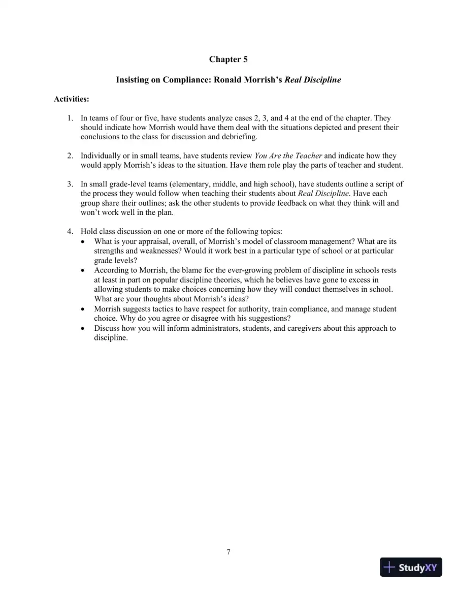 Building Classroom Management: Methods and Models, 12th Edition Test Bank, page 13