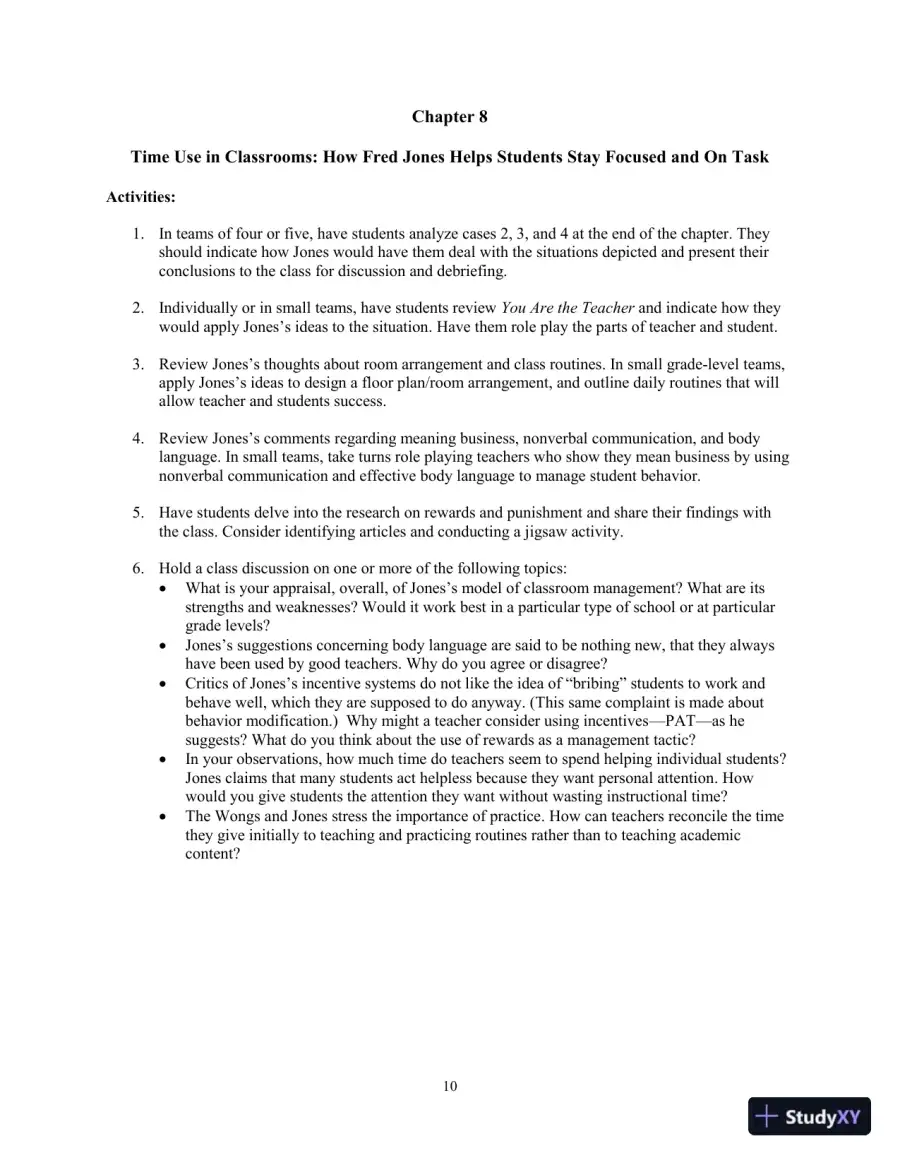 Building Classroom Management: Methods and Models, 12th Edition Test Bank, page 16