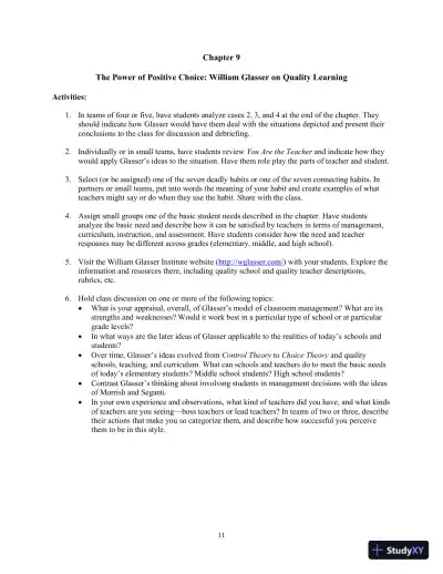 Building Classroom Management: Methods and Models, 12th Edition Test Bank - Page 17 preview image