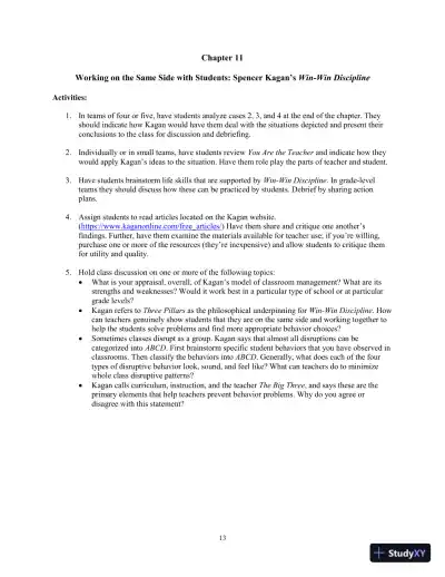 Building Classroom Management: Methods and Models, 12th Edition Test Bank - Page 19 preview image