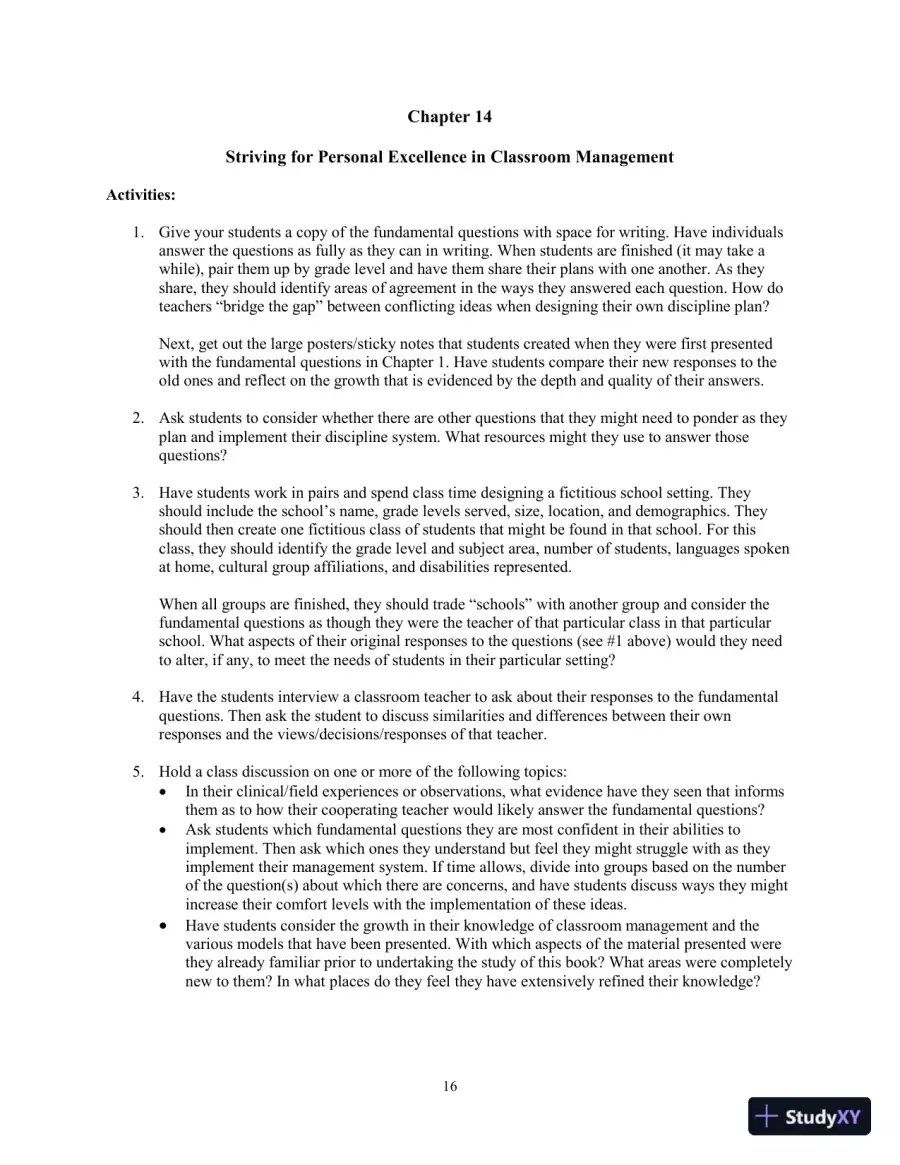 Building Classroom Management: Methods and Models, 12th Edition Test Bank, page 22