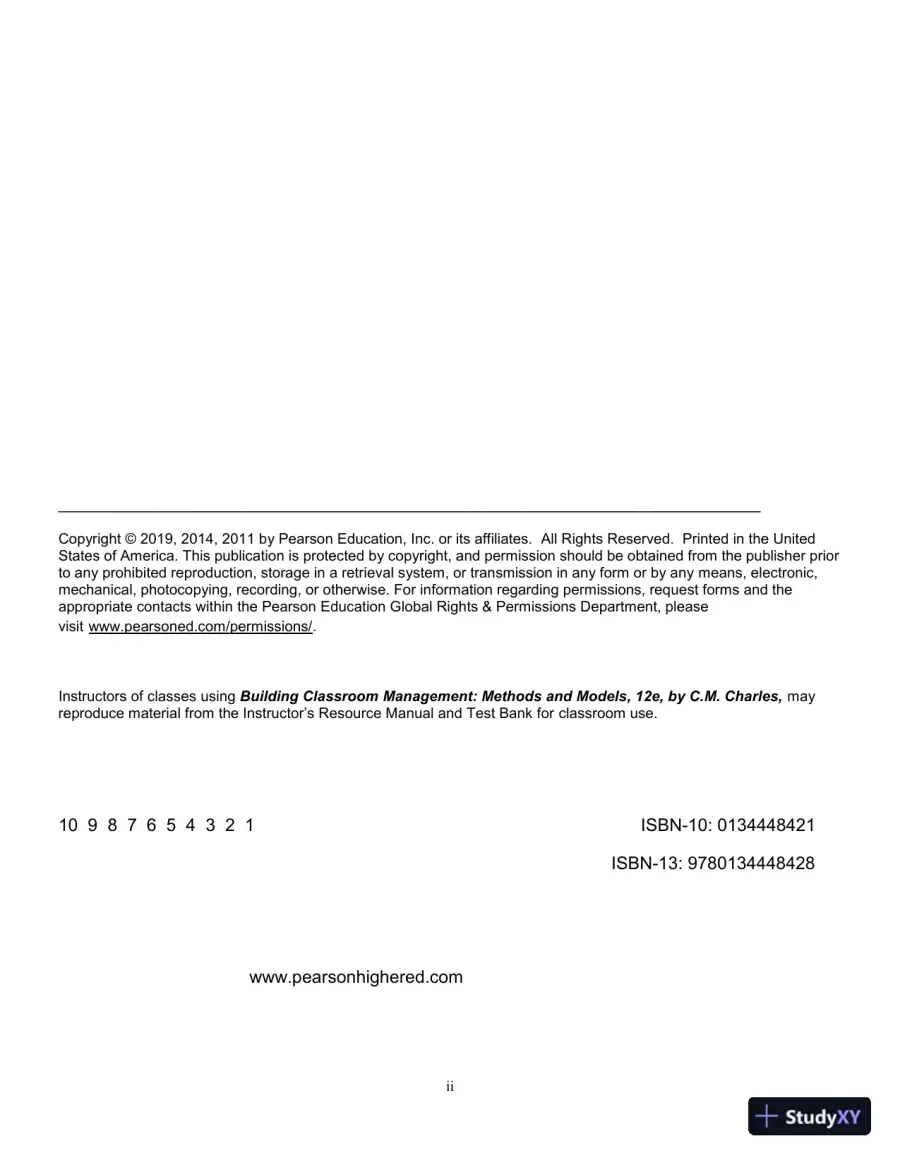 Building Classroom Management: Methods and Models, 12th Edition Test Bank, page 24