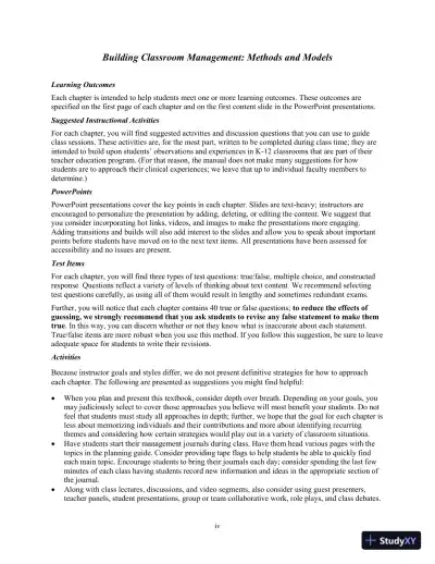 Building Classroom Management: Methods and Models, 12th Edition Test Bank - Page 4 preview image